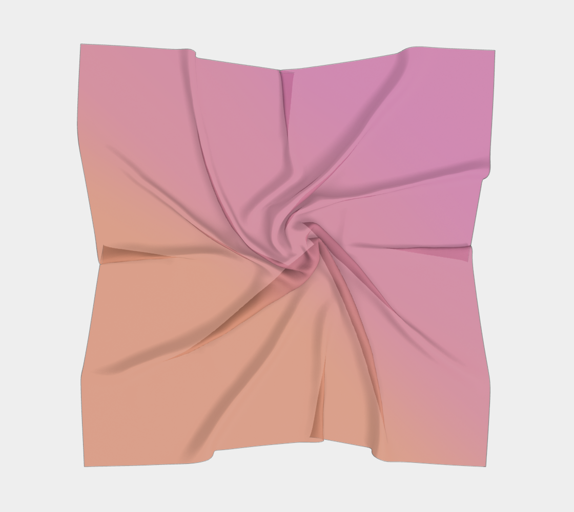 Ombré Sunset Square Silk Scarf