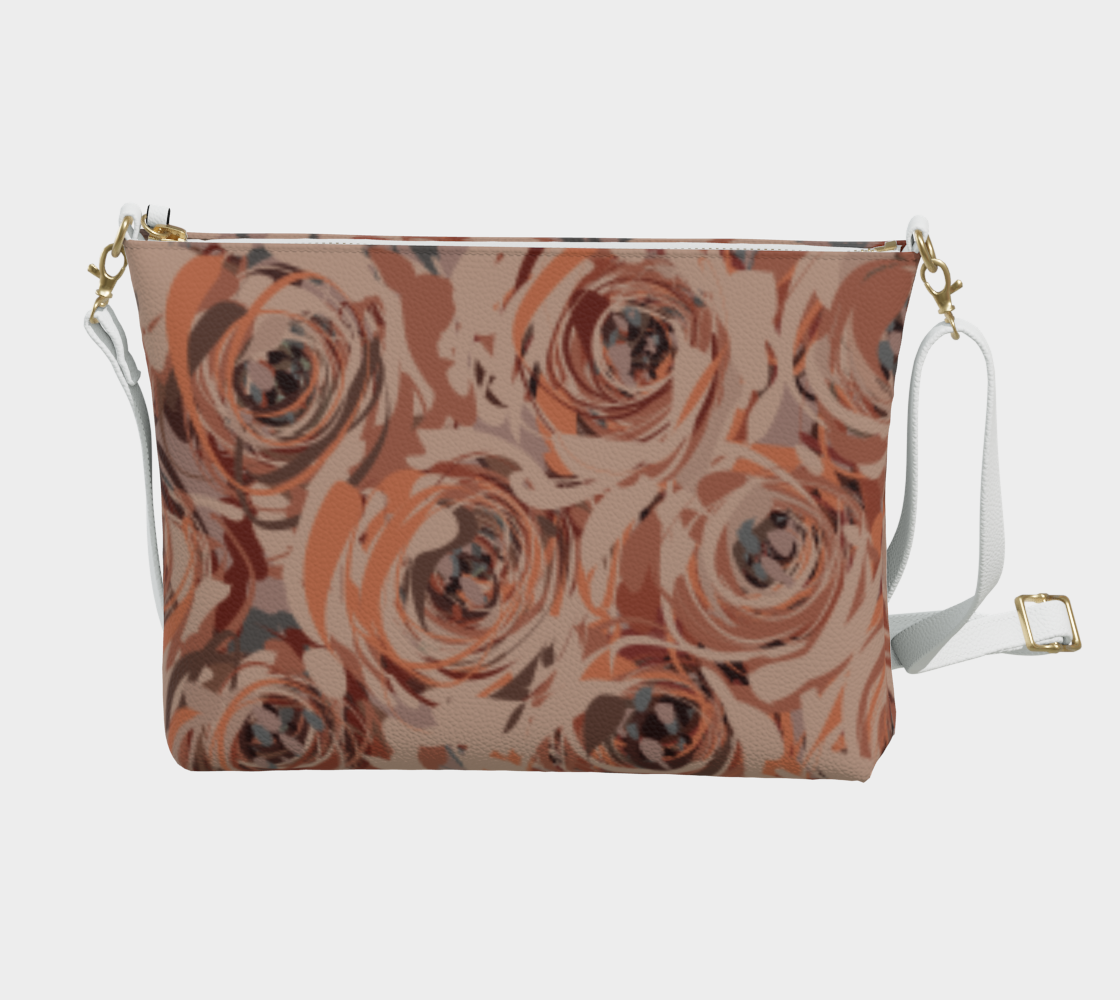 Mauve Rose Vegan Leather Crossbody Purse