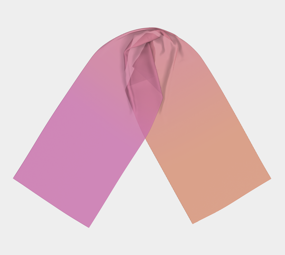 Ombré Sunset Long Silk Scarf