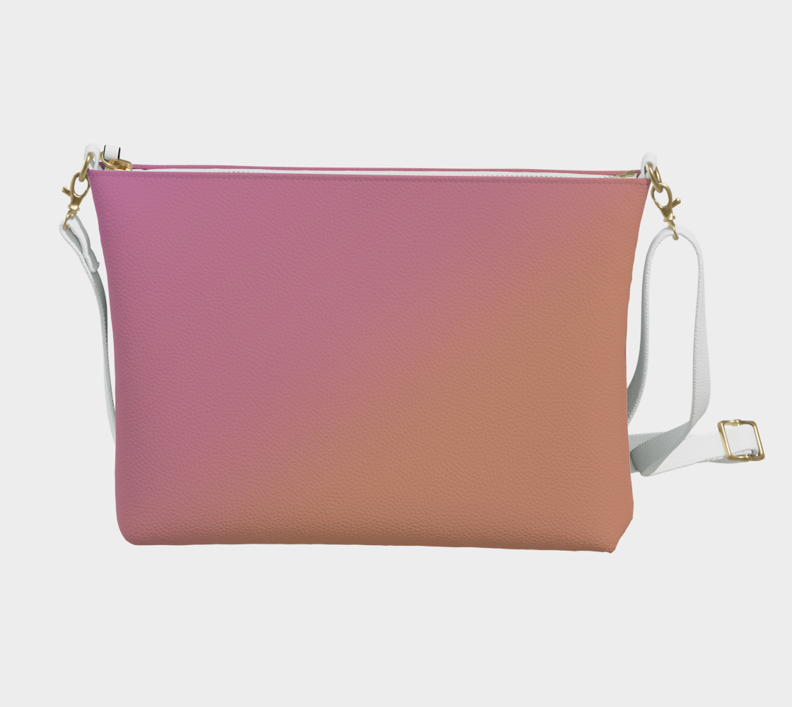 Ombré Sunset Vegan Leather Crossbody Purse