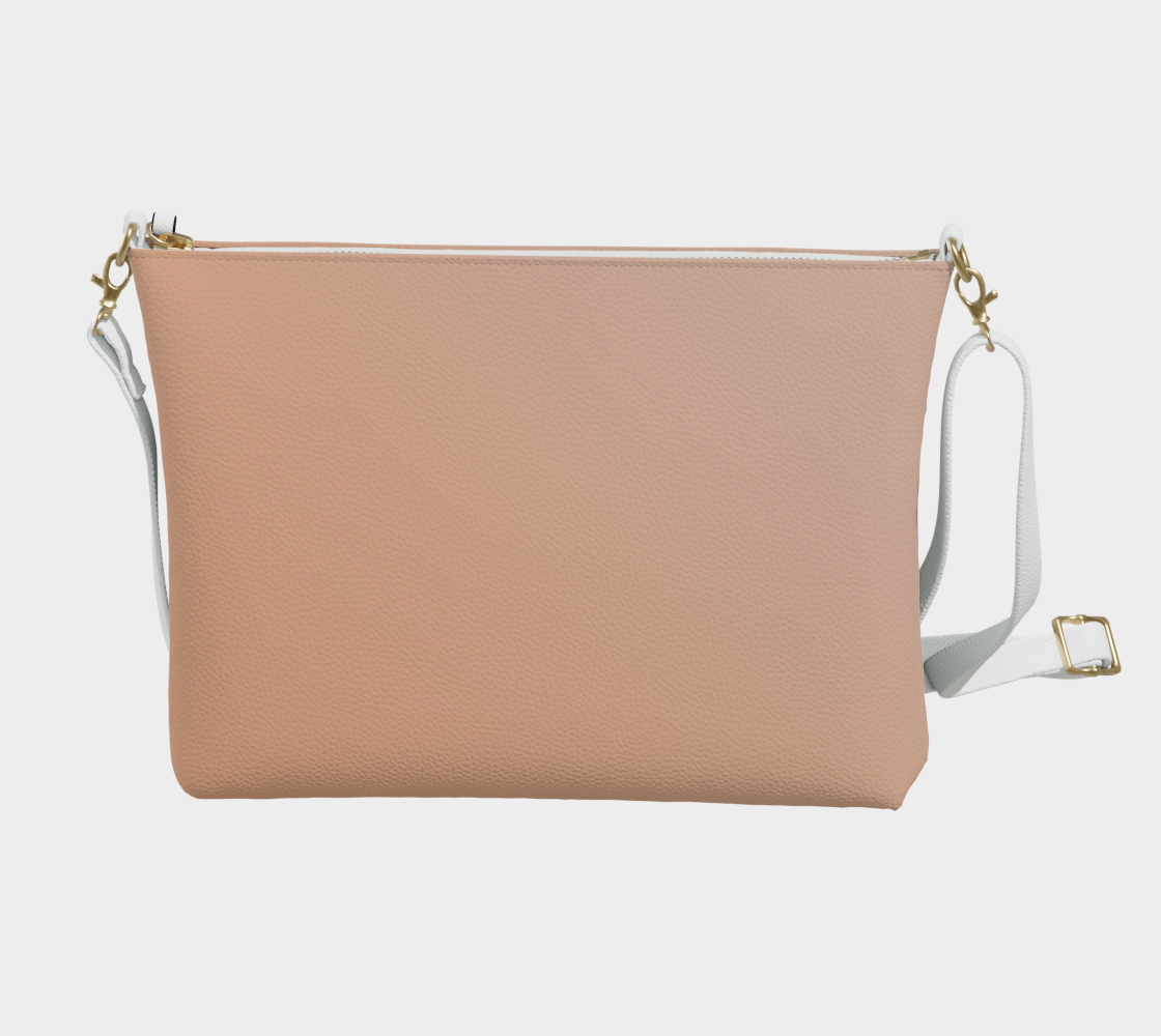 Ombré Apricot Vegan Leather Crossbody Purse