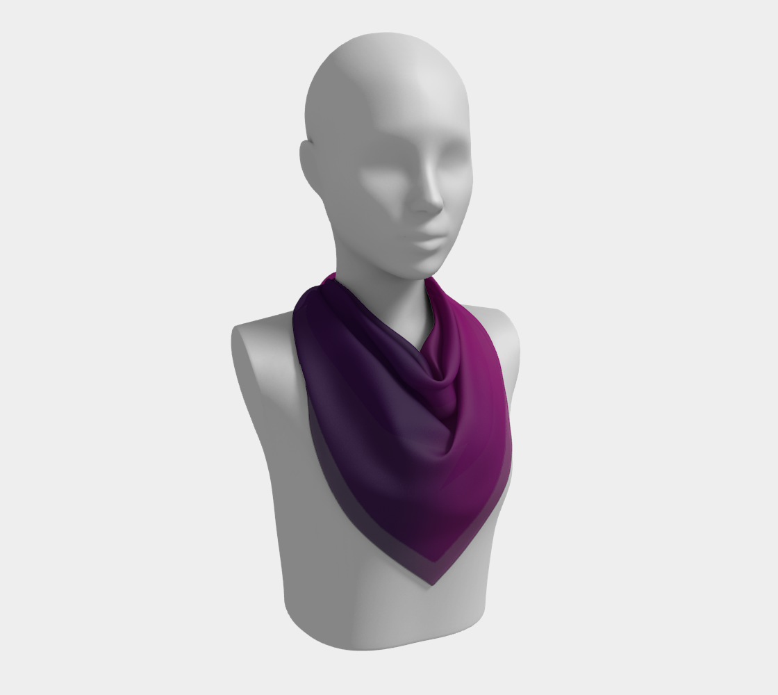 Yvaine Ombré Silk Scarf 26x26 inches classic size in fierce twilight colors, ideal for versatile neck styling