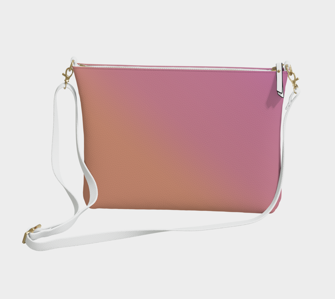 Ombré Sunset Vegan Leather Crossbody Purse