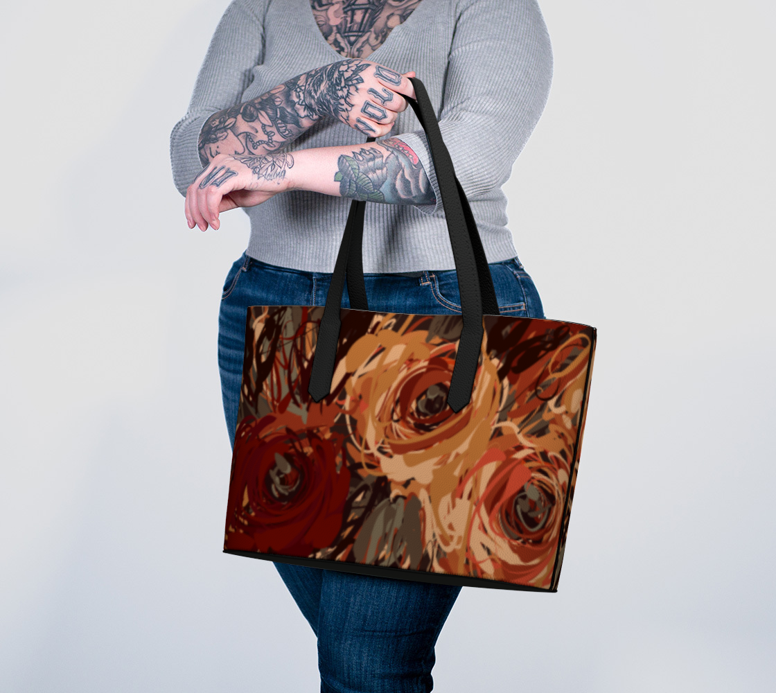Artisan Auburn Vegan Leather Tote Bag