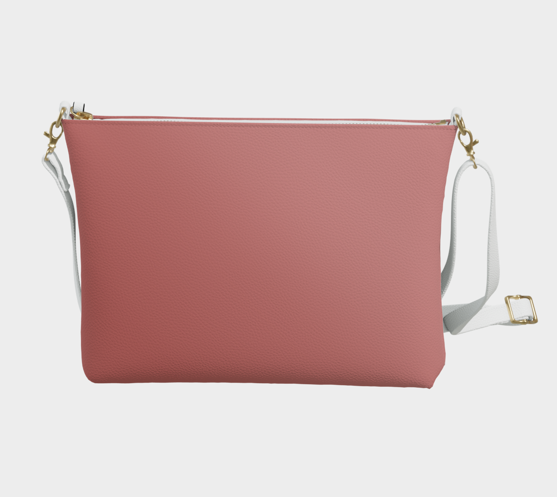 Ombré Rose Vegan Leather Crossbody Purse