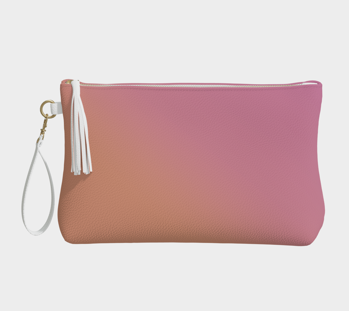 Ombré Sunset Vegan Leather Clutch