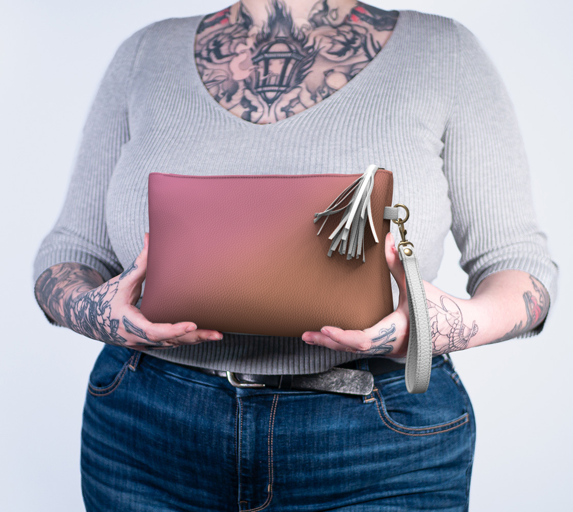 Ombré Sunset Vegan Leather Clutch