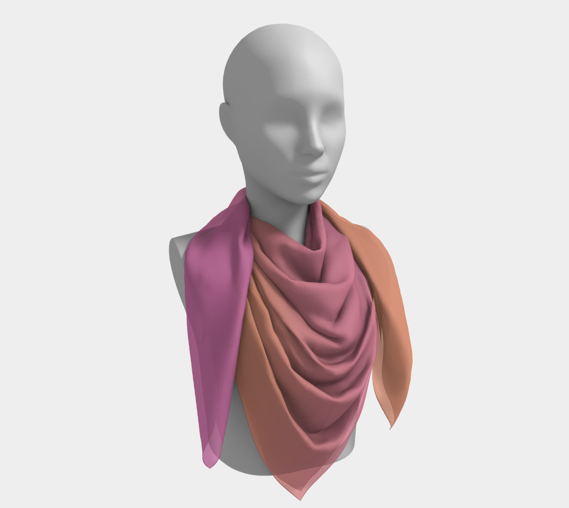 Ombré Sunset Square Silk Scarf