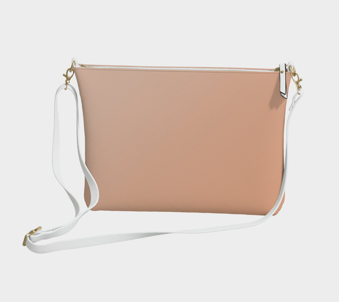 Ombré Apricot Vegan Leather Crossbody Purse