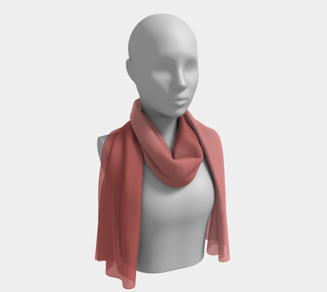 Ombré Rose Long Silk Scarf