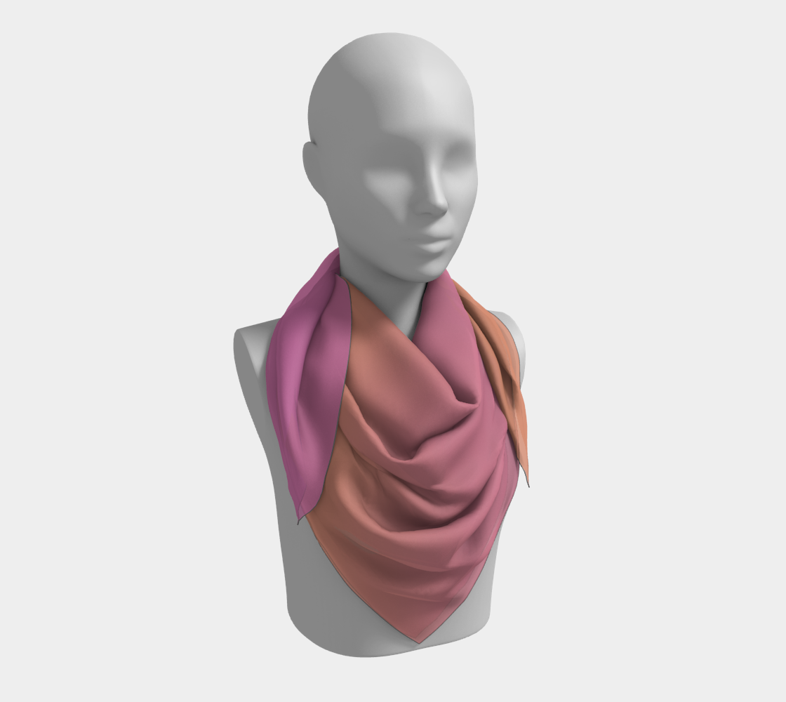 Ombré Sunset Square Silk Scarf