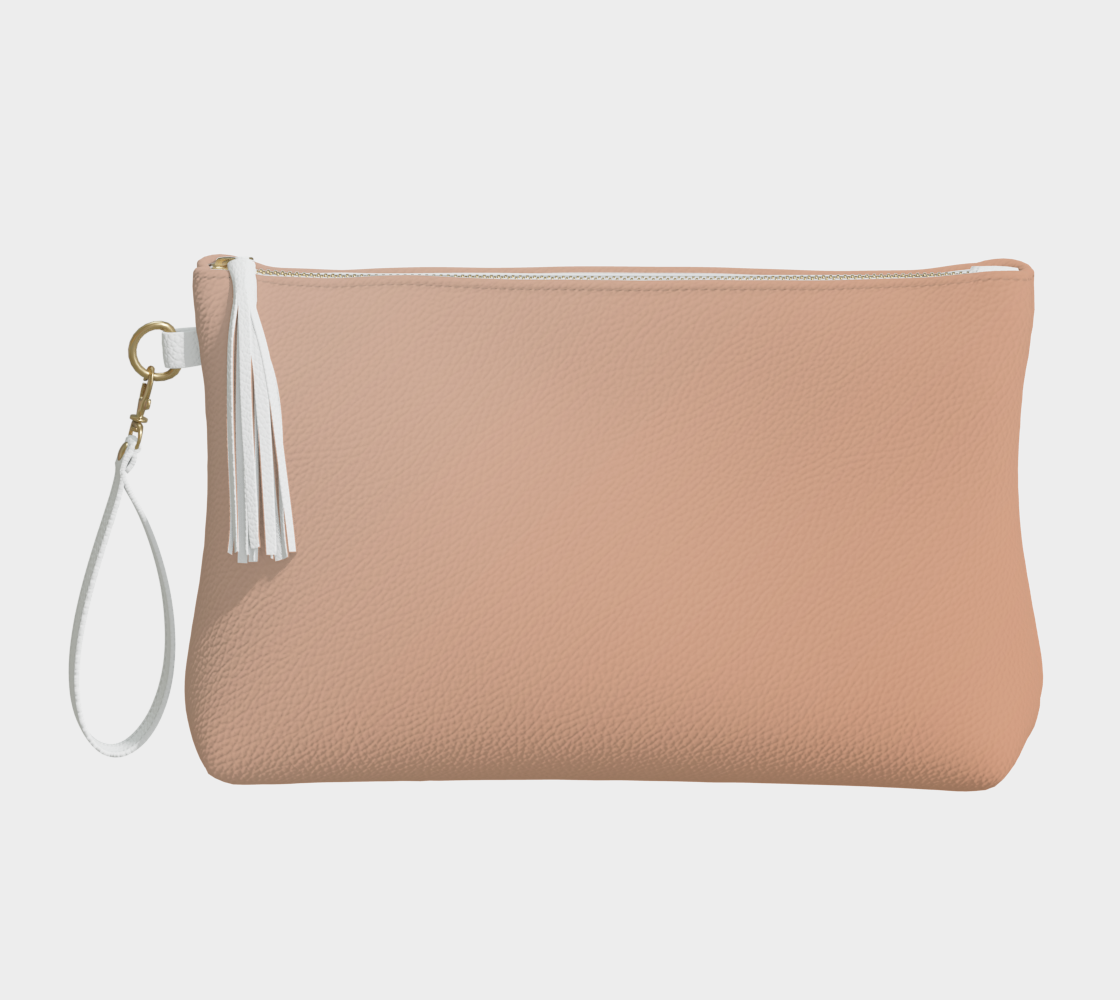 Ombré Apricot Vegan Leather Clutch