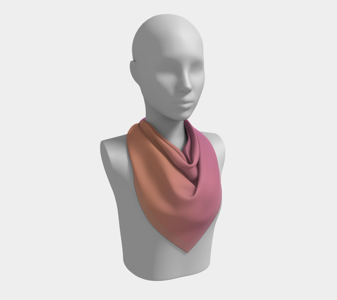 Ombré Sunset Square Silk Scarf