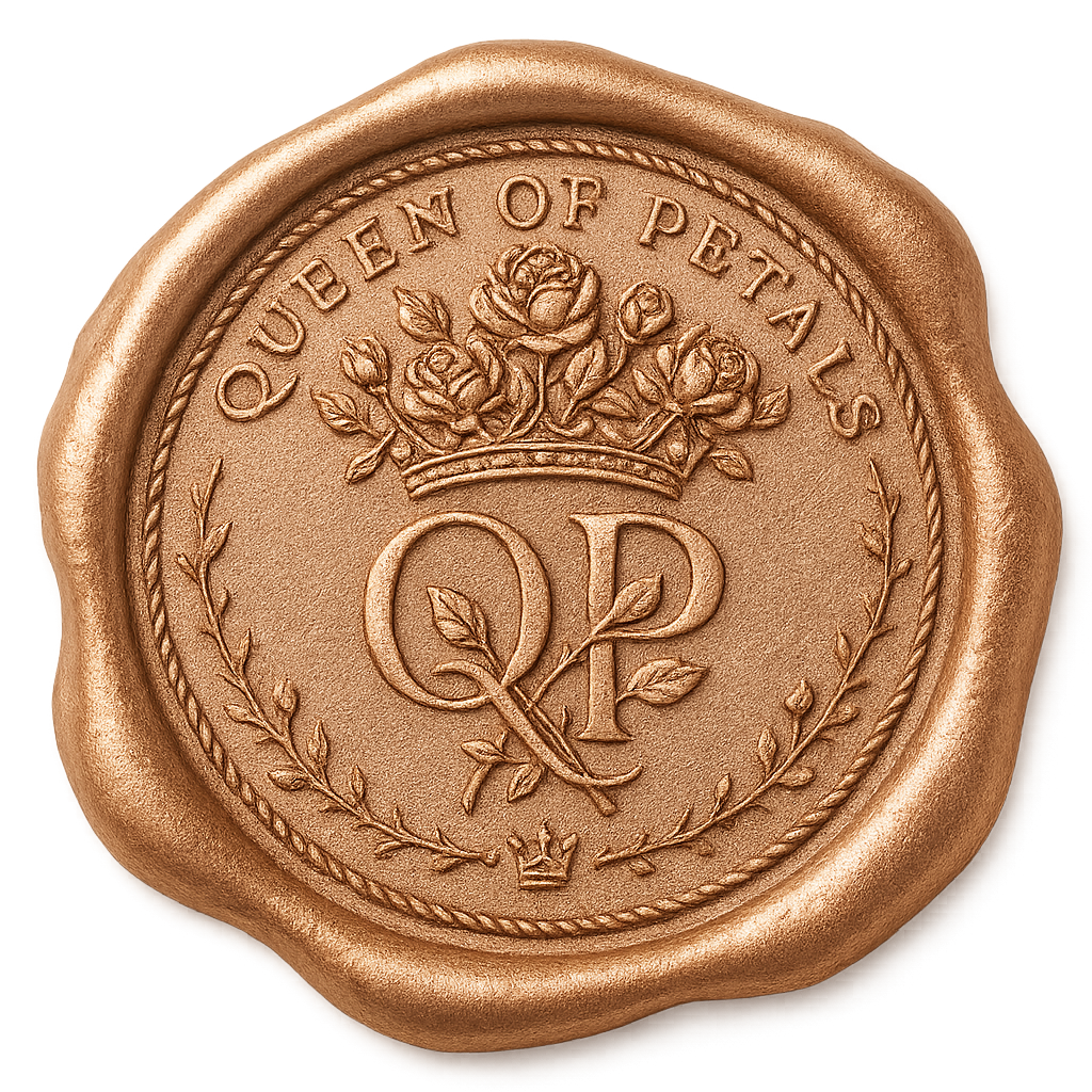 Queen of Petals Royal Seal Logo