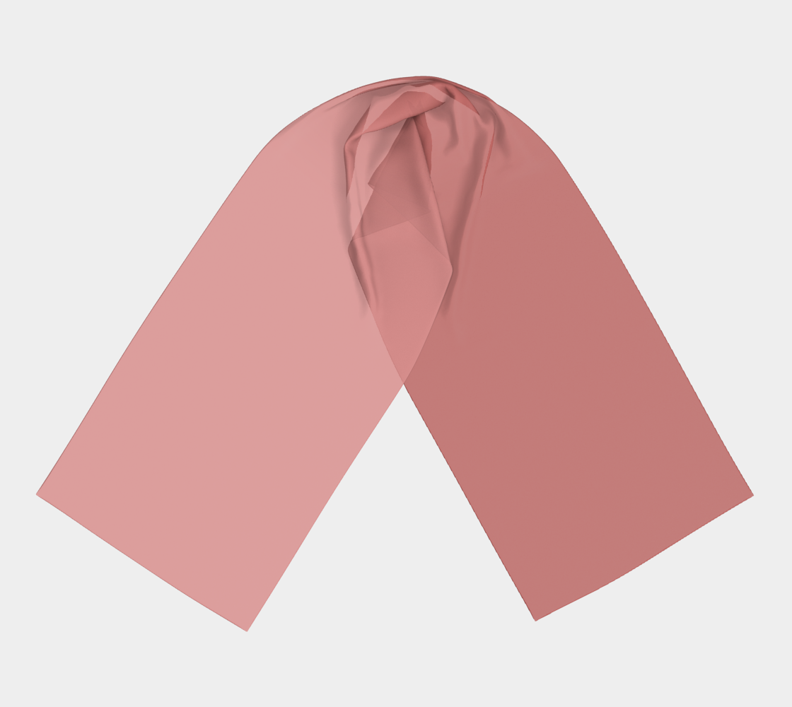 Ombré Rose Long Silk Scarf