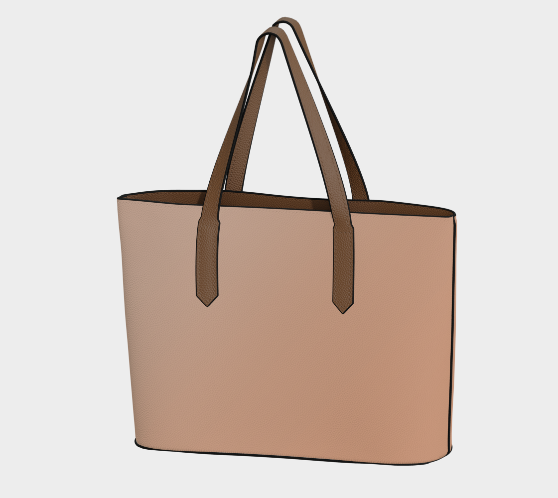 Ombré Apricot Vegan Leather Tote Bag