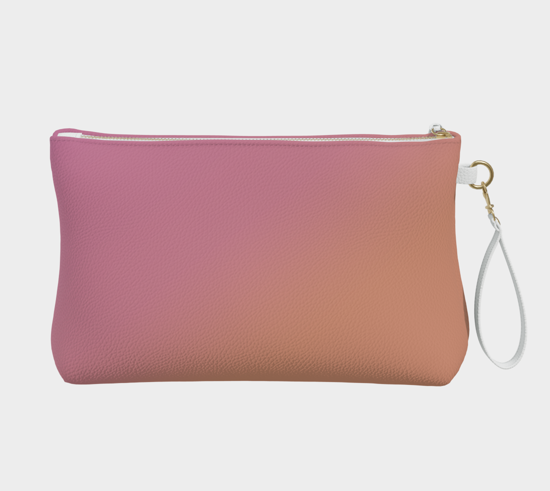 Ombré Sunset Vegan Leather Clutch