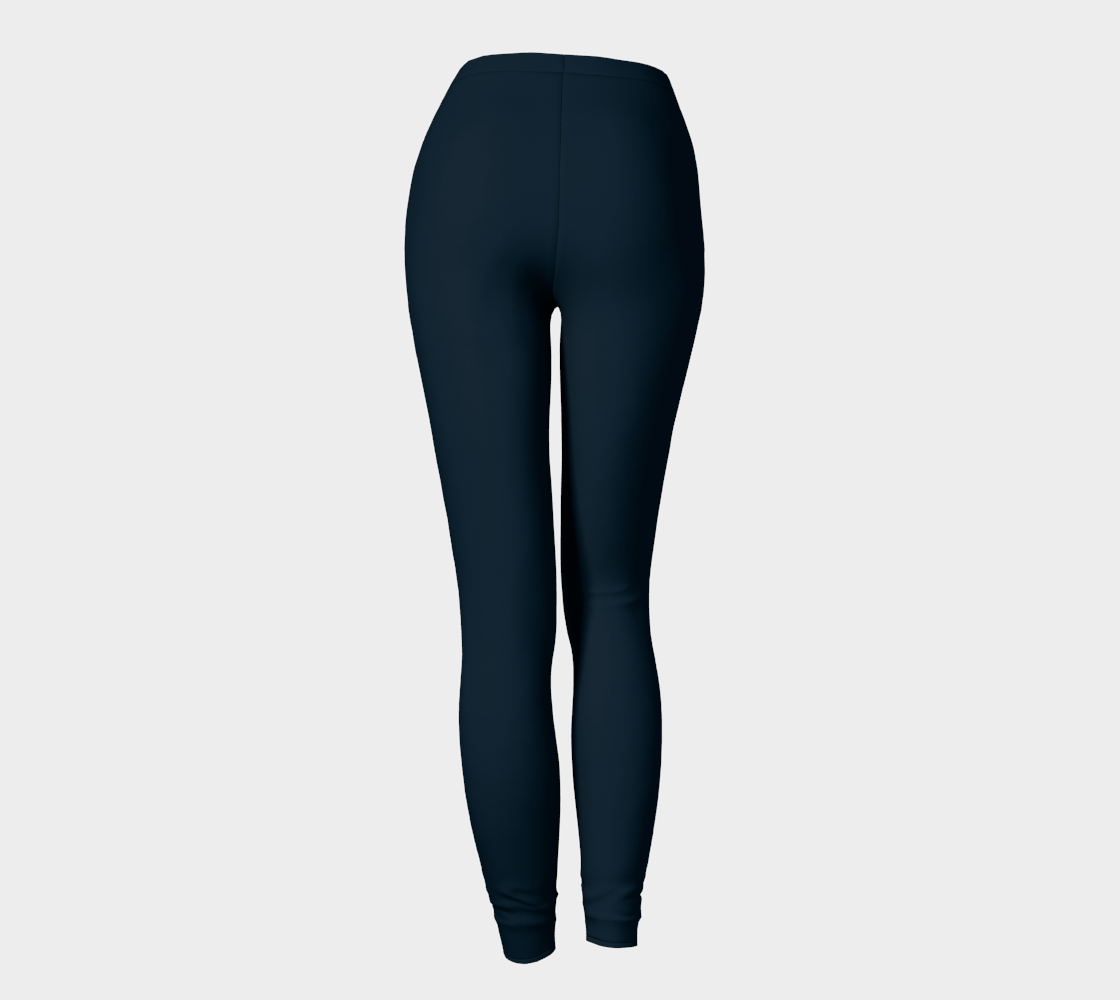 Back view of the Adelaide Collection Leggings in Midnight Sky, showing the flattering fit and durable, compression-fit fabric that retains its shape and vibrant color after each wear, perfect for versatile styling.