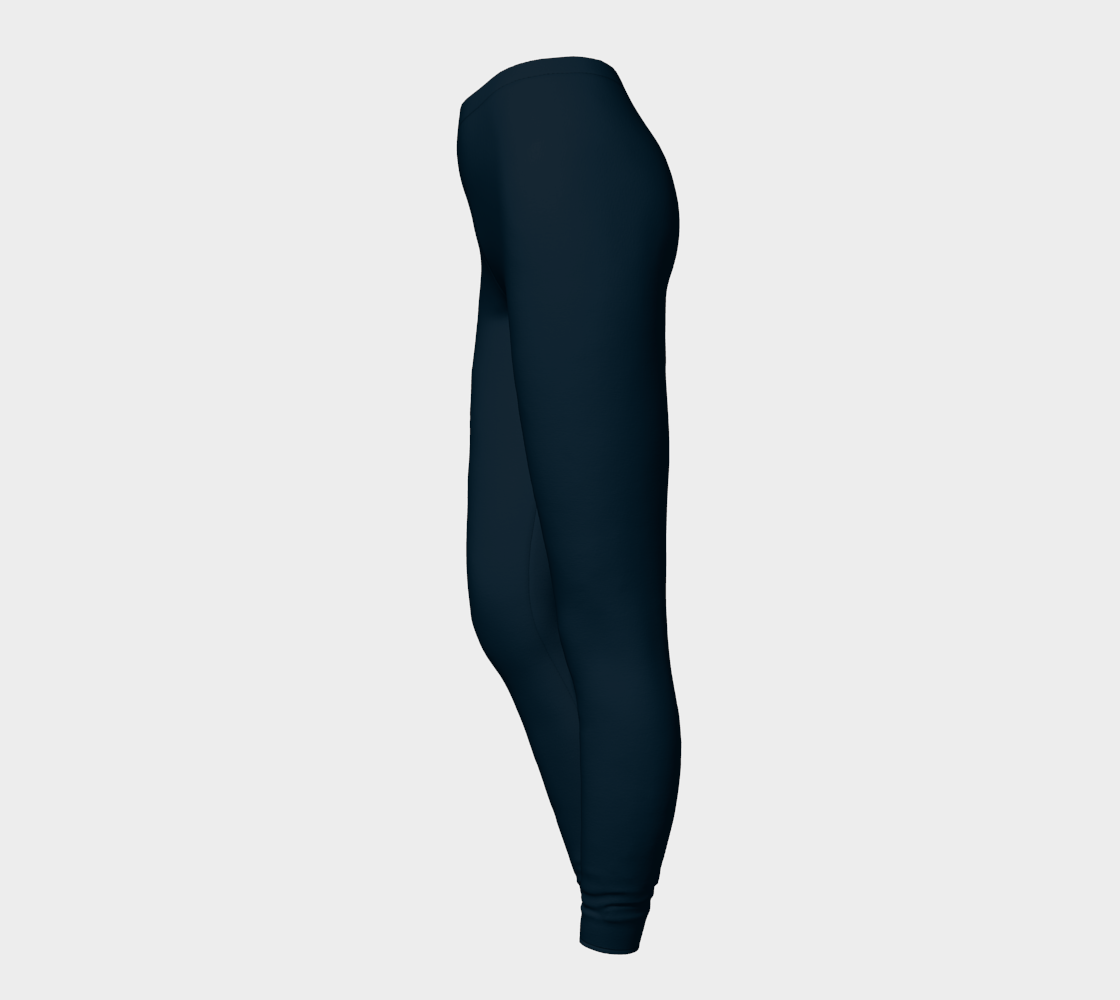 Side view of the Adelaide Collection Leggings in Midnight Sky, highlighting the sleek, body-hugging fit and performance fabric that transitions seamlessly from fitness to casual dinner outings.