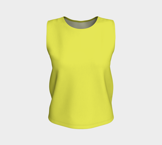 Adelaide Collection Loose Tank Top in Lively Green, front view showing its relaxed fit and vibrant color. Ideal for pairing with yoga leggings or layering with a blazer for a chic look.