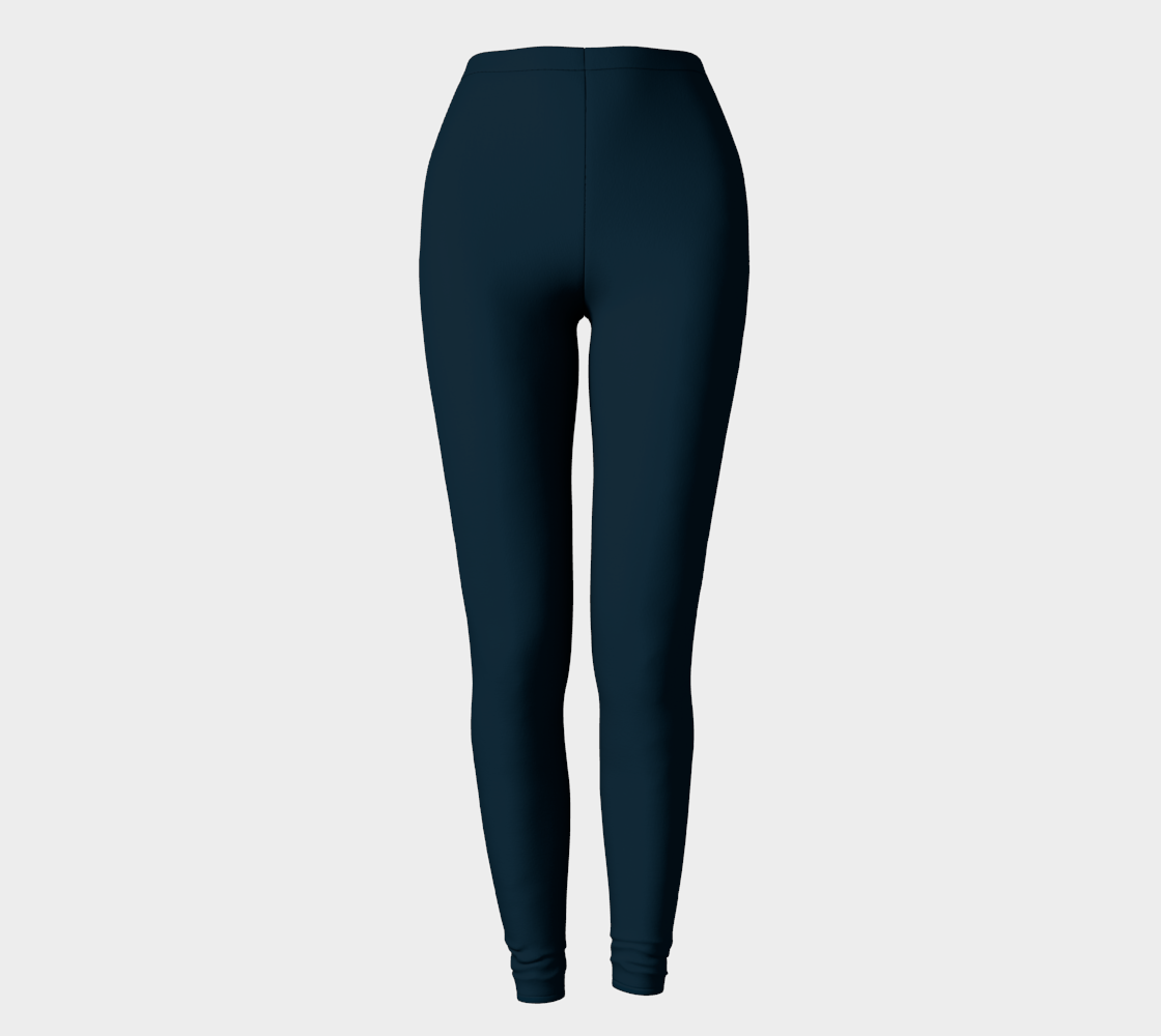 Anouk Collection Leggings in Indigo, front view. These leggings feature a vibrant, modern design and are crafted from high-performance fabric that keeps its shape and color wash after wash.