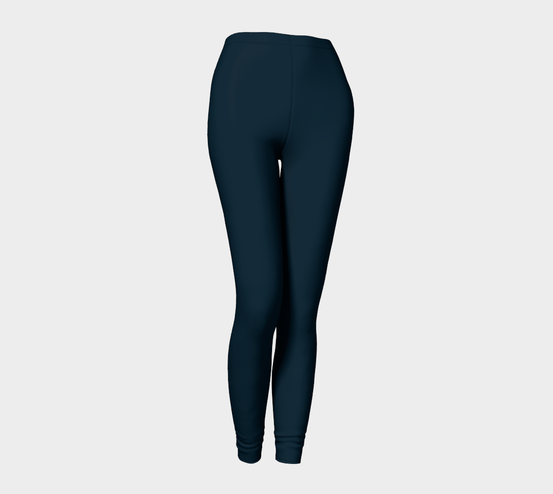 Anouk Collection Leggings in Indigo, showcasing a full-length view. These body-hugging printed leggings are made from durable compression-fit fabric, perfect for transitioning from yoga to dinner without compromising comfort or style.