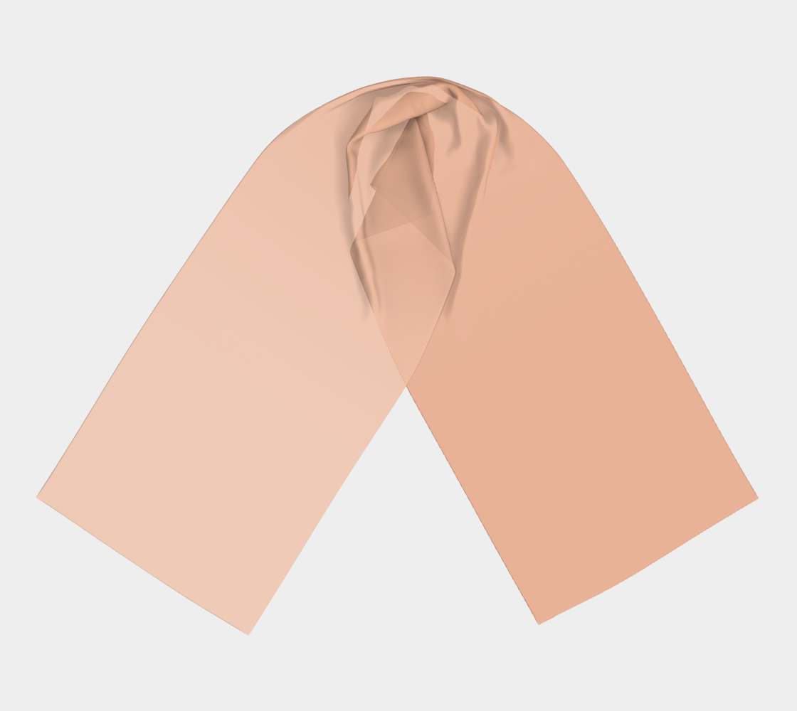 Ombré Apricot Long Silk Scarf
