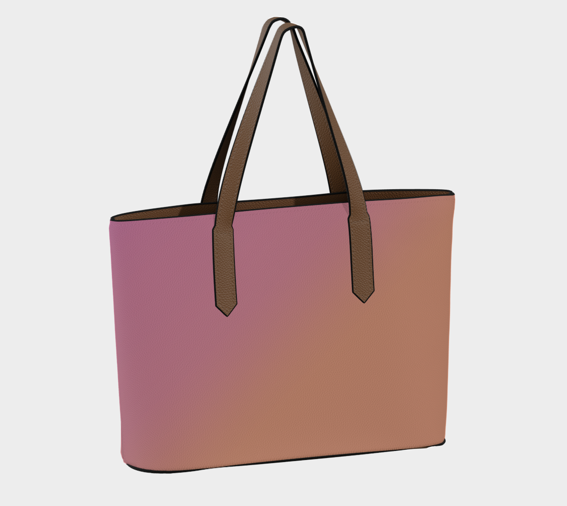 Ombré Sunset Vegan Leather Tote Bag