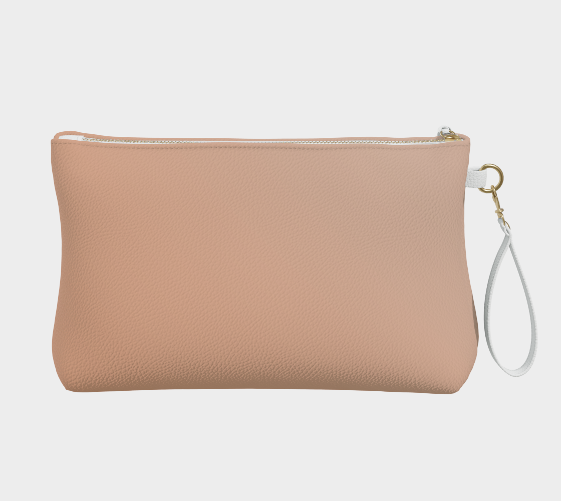 Ombré Apricot Vegan Leather Clutch