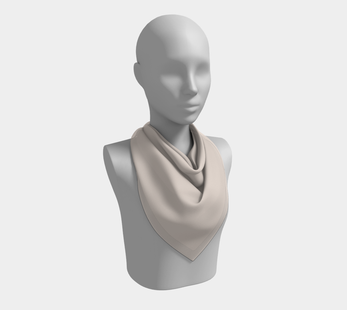 Queen of Petals Chocolate Brown Almond Cream Square Scarf 26 by 26 inch size for neck styling