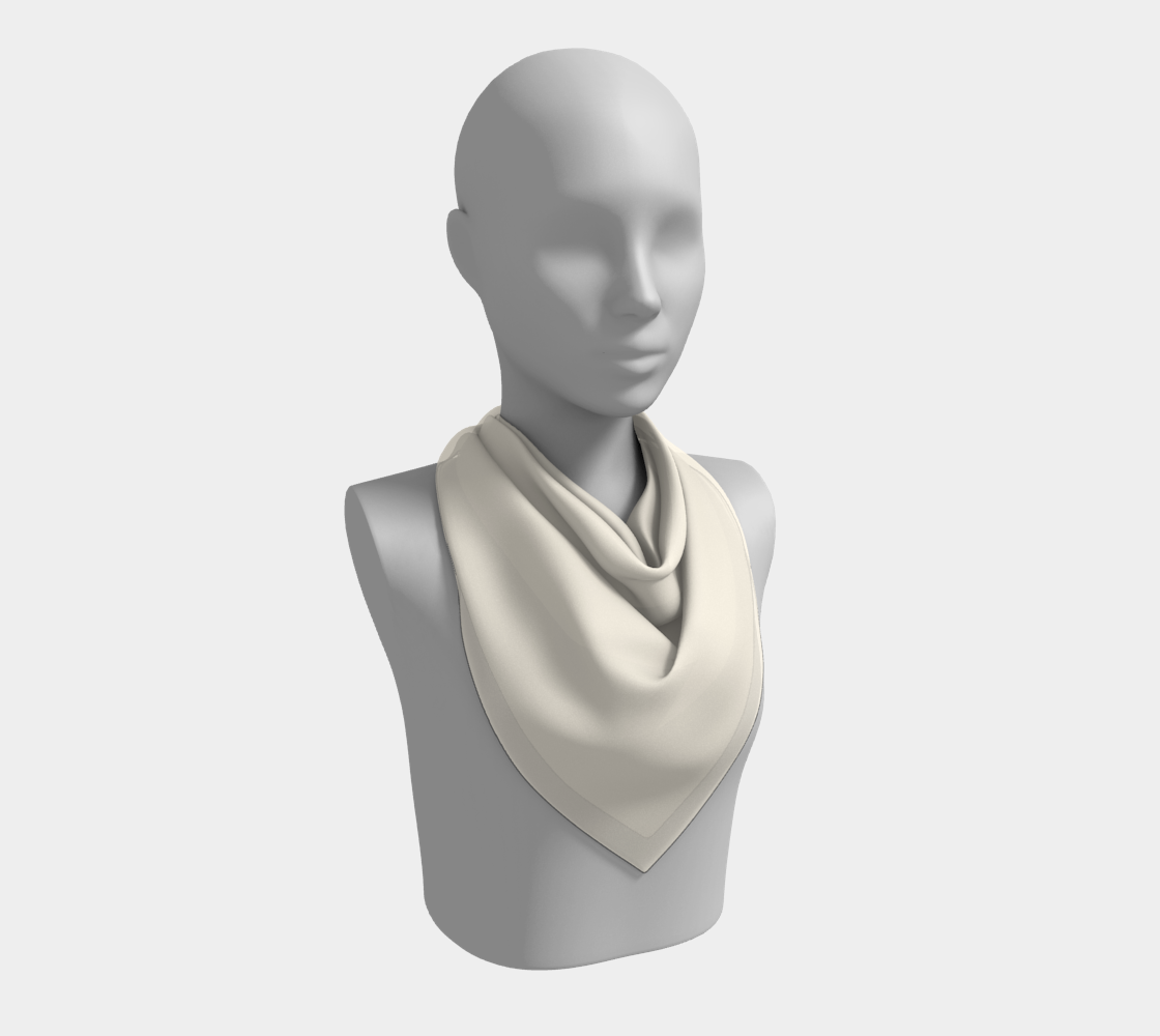Queen of Petals Ivory Square Silk Scarf, 26 by 26 inch classic neck scarf size