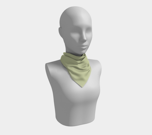 Queen of Petals Olive Green Collection Soft Sage Square Scarf, 16×16 inch size detail