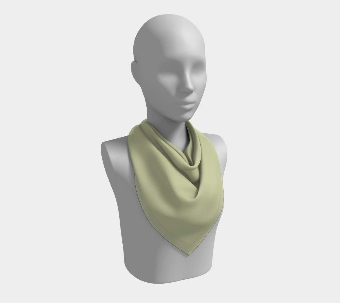 Queen of Petals Olive Green Collection Soft Sage Square Scarf, 26×26 inch size option