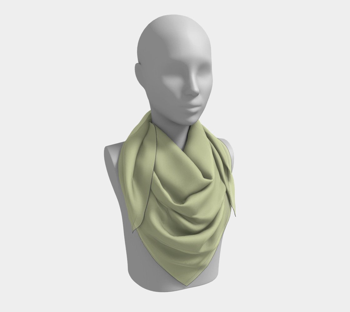 Queen of Petals Olive Green Collection Soft Sage Square Scarf, 36×36 inch size option