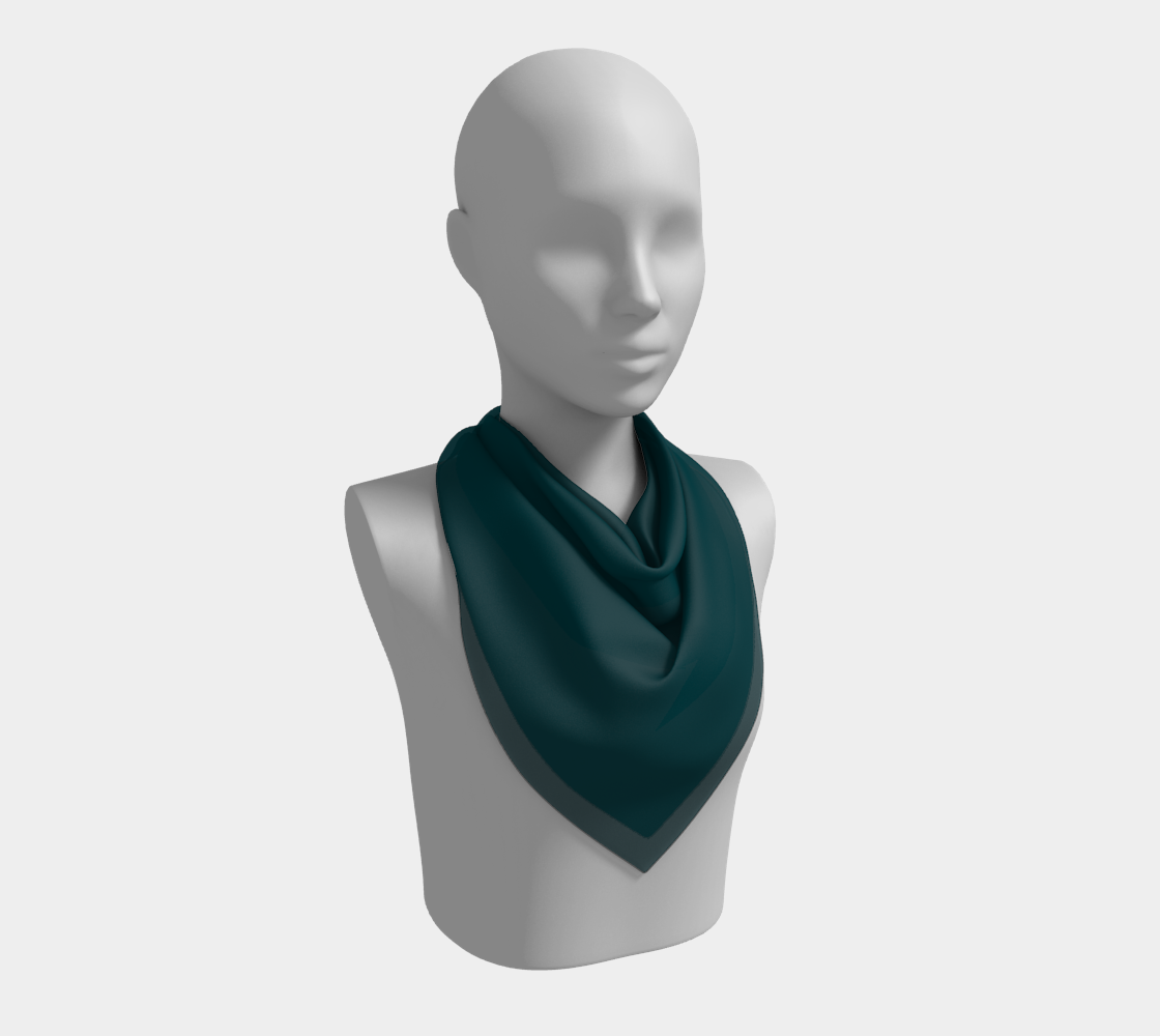 Queen of Petals Patina Square Scarf, 26×26 inches in verdigris teal