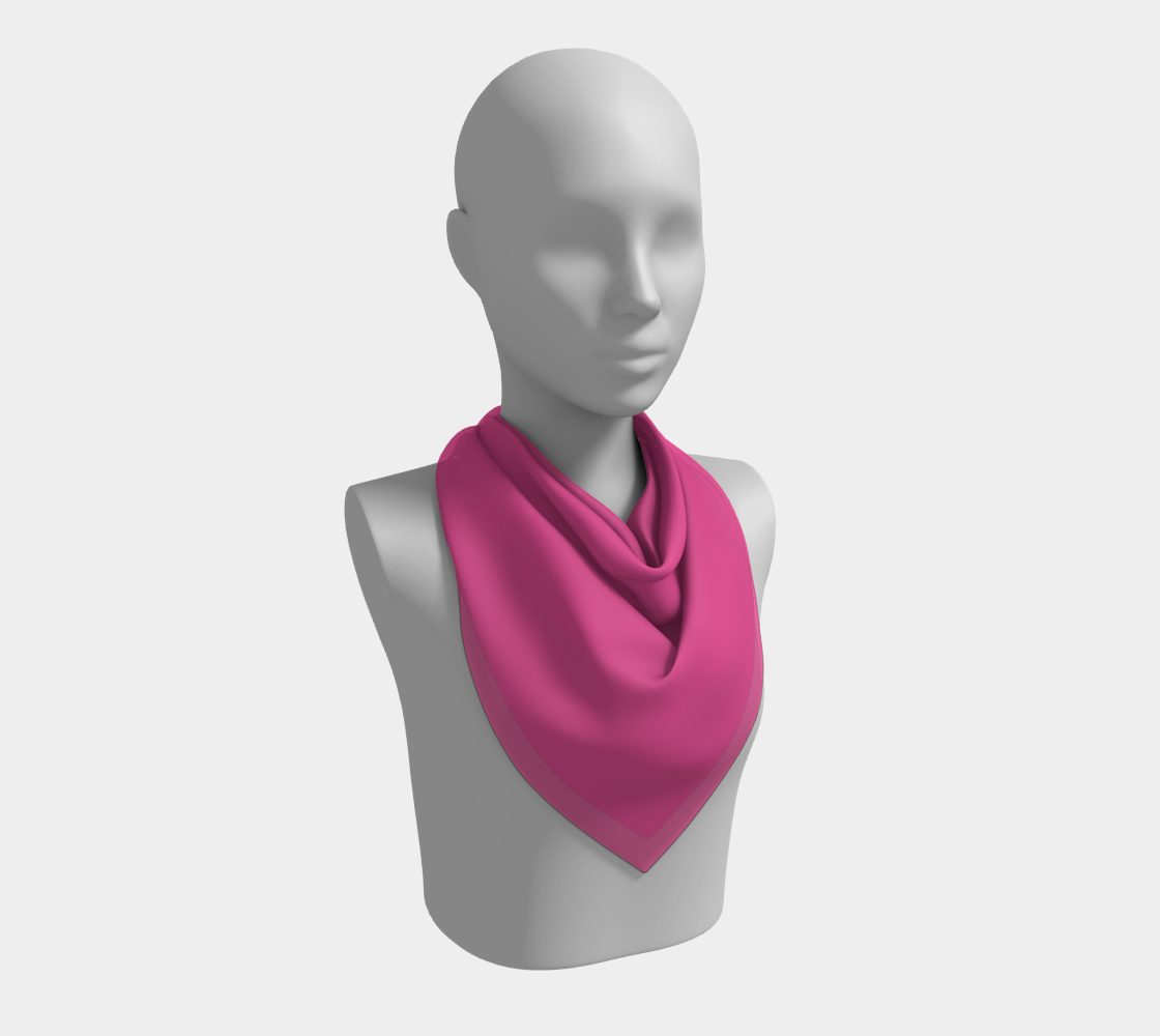 Queen of Petals The Colorist Bright Magenta Square Silk Scarf, 26 by 26 inch classic size, vibrant magenta