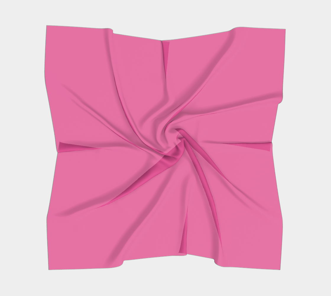 Queen of Petals The Colorist Bright Magenta Square Silk Scarf, full view, electric magenta silk
