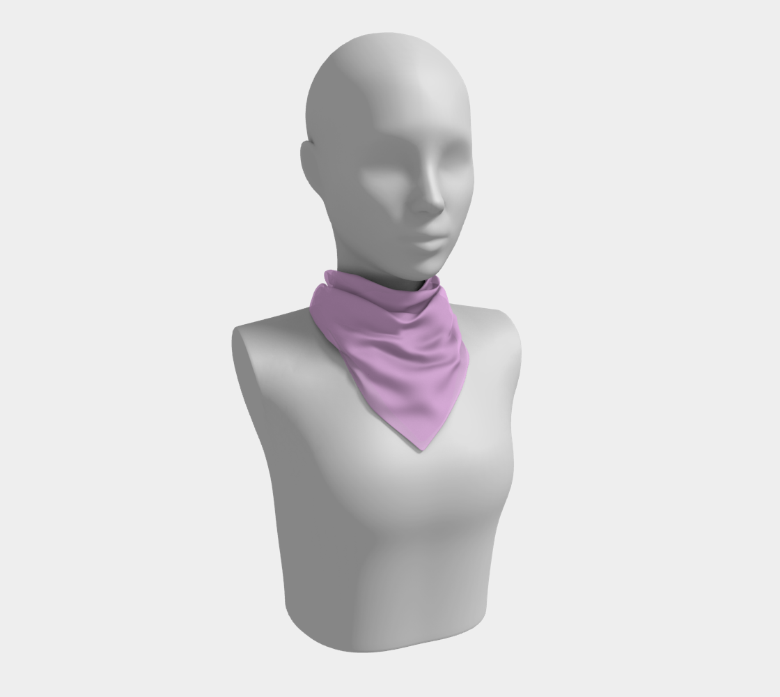 Queen of Petals The Gallery Light Orchid Square Silk Scarf, 16" × 16" size for neck styling and hair accessories