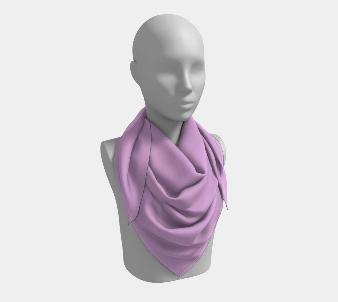Queen of Petals The Gallery Light Orchid Square Silk Scarf, 36" × 36" versatile for neck, shoulder, or belt styling