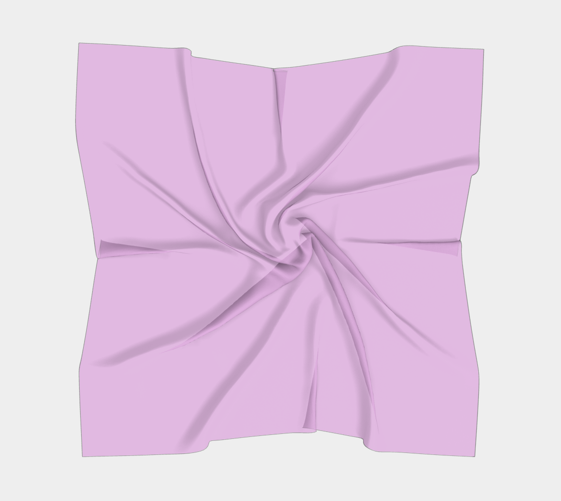 Queen of Petals The Gallery Light Orchid Square Silk Scarf, full view showing pale orchid color, available in silk habotai or polyester