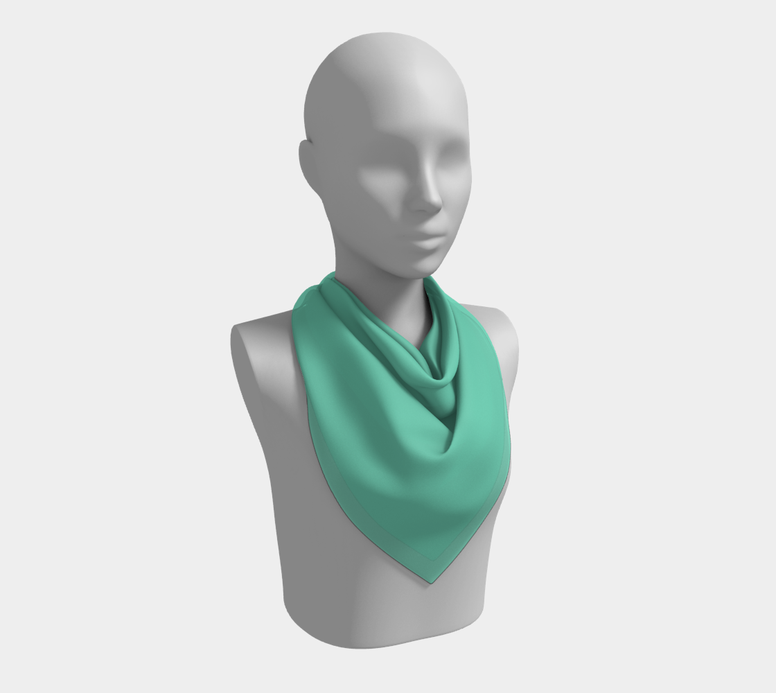 Queen of Petals The Herbarium Light Jade Square Scarf, 26-inch classic size, archival tissue jade tone in silk
