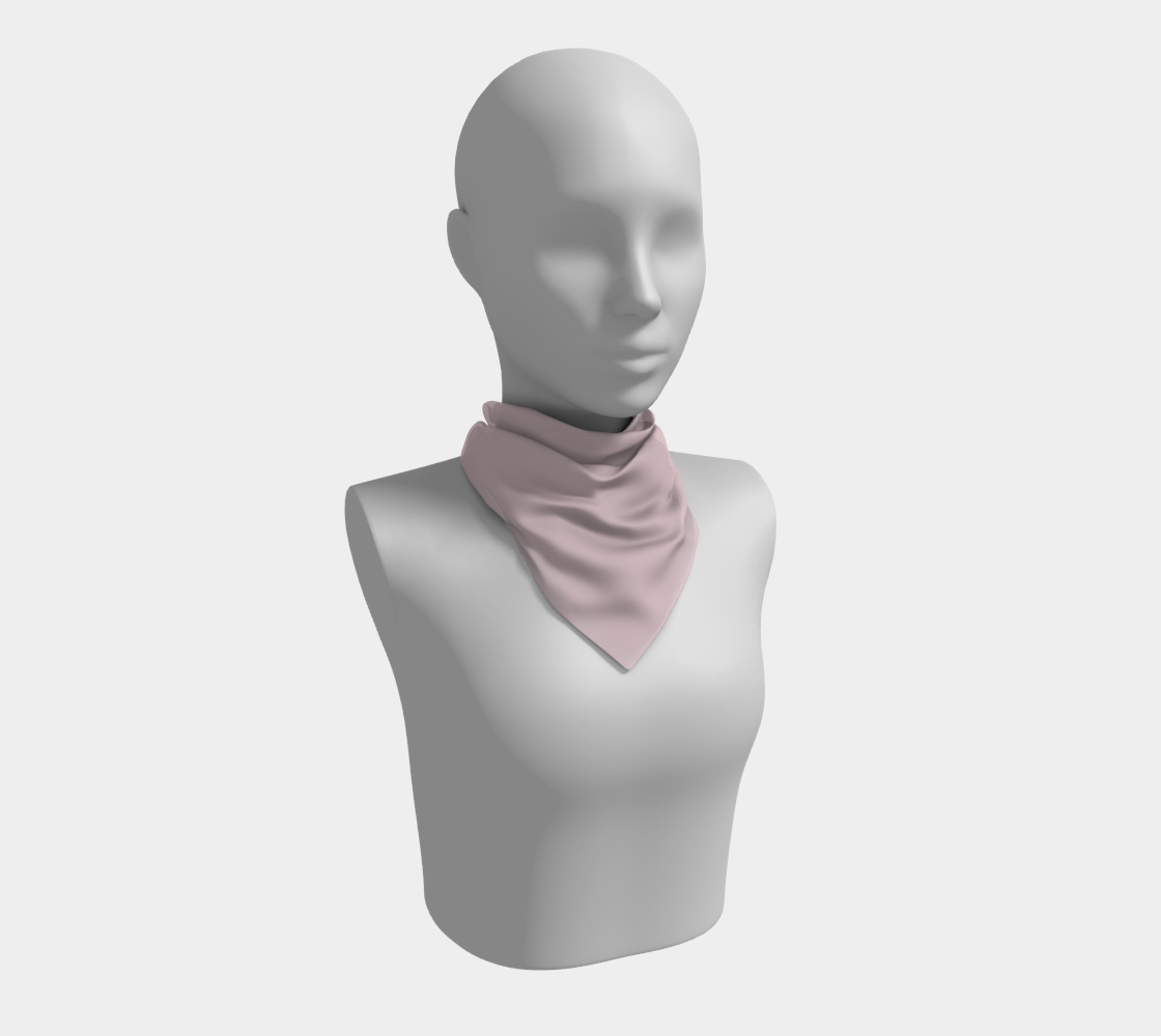Queen of Petals The Keeper Soft Dusty Rose Square Scarf, 16" × 16", silk habotai