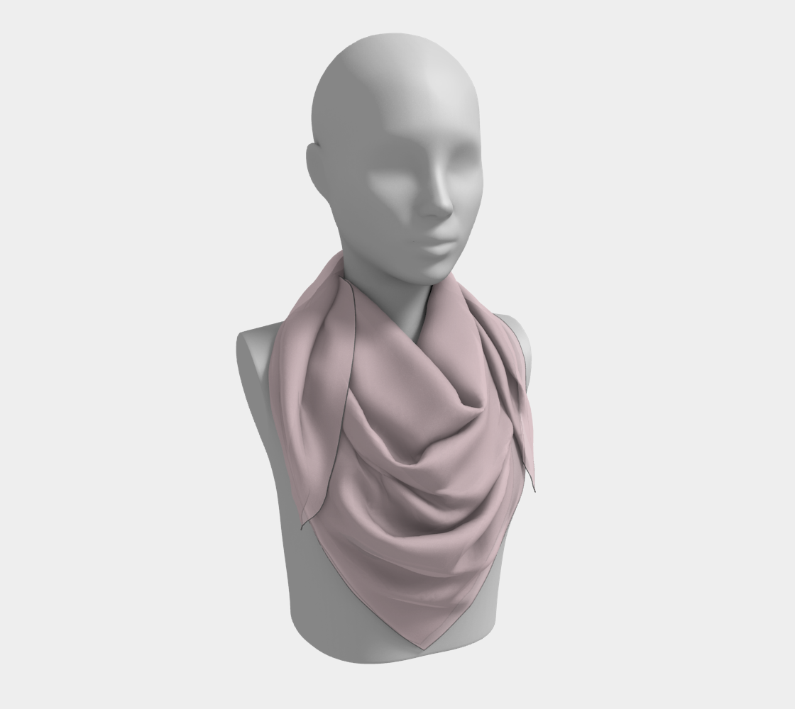 Queen of Petals The Keeper Soft Dusty Rose Square Scarf, 36" × 36" full view laid flat, silk charmeuse