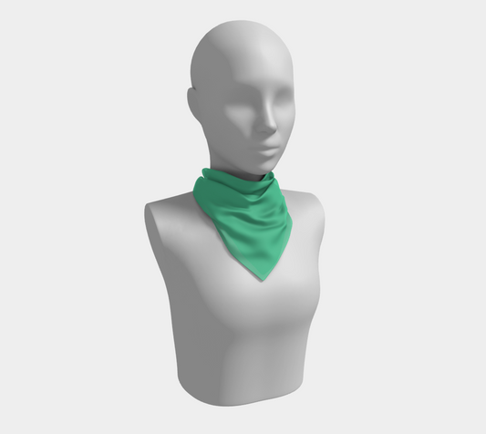 Queen of Petals The Prop Master Emerald Square Scarf, 16" × 16" size, silk construction with rolled hem