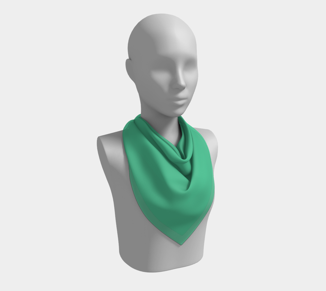 Queen of Petals The Prop Master Emerald Square Scarf, 26" × 26" classic size, premium emerald green silk