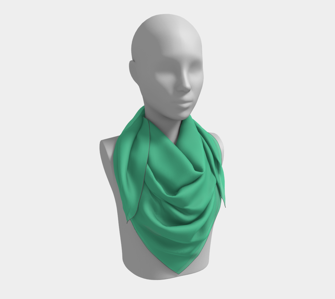 Queen of Petals The Prop Master Emerald Square Scarf, 36" × 36" versatile size for multiple styling options