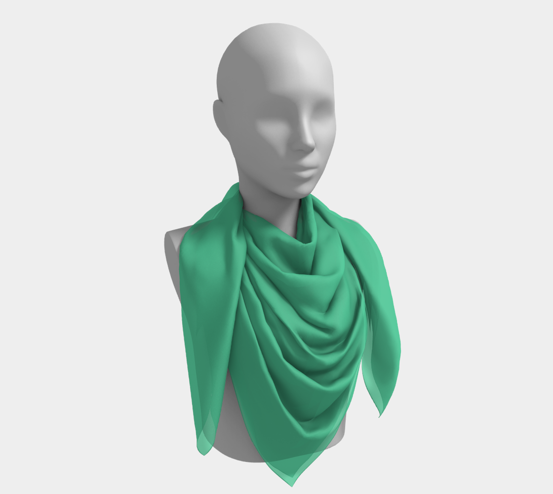 Queen of Petals The Prop Master Emerald Square Scarf, 50" × 50" statement size for dramatic styling
