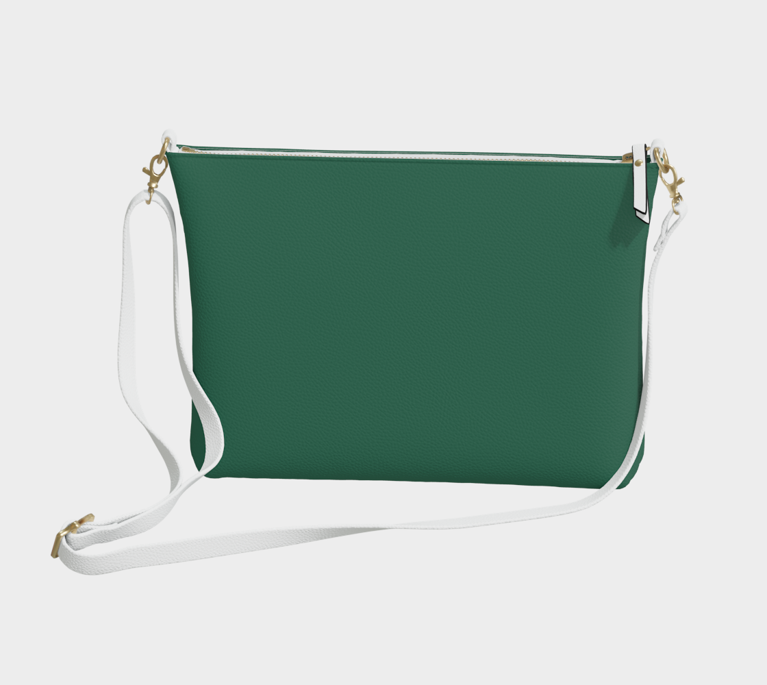 Queen of Petals The Prop Master Malachite Crossbody Purse, front view, smooth vegan pebble leather construction