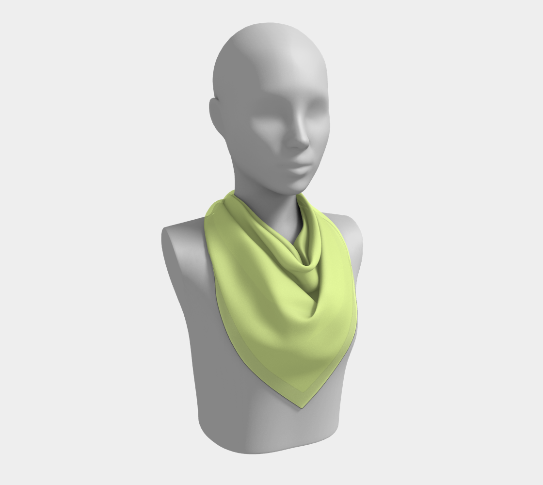 Queen of Petals The Propagator Light Chartreuse Square Scarf, 26 by 26 inch classic size, fresh chartreuse