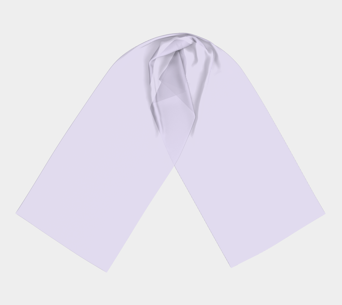 Queen of Petals The Steward Lavender Long Silk Scarf, full view draped display, 100% silk habotai or charmeuse